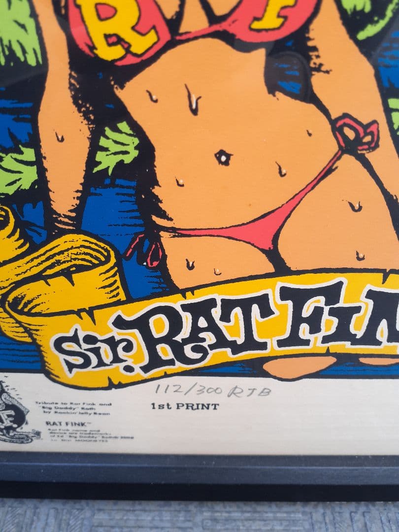 ロッキンジェリービーン RAT FINK シルクスクリーン ポスター ①