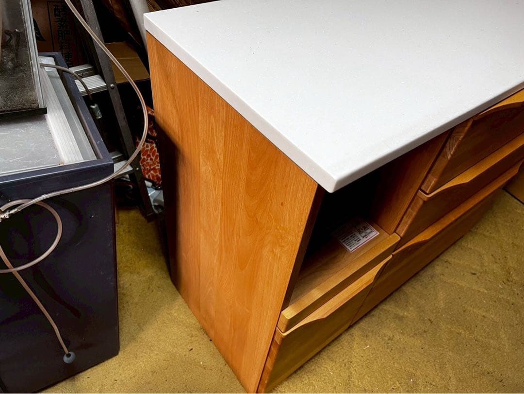 木製4段引き出しラック ホワイト天板