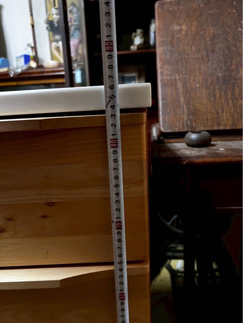 木製4段引き出しラック ホワイト天板