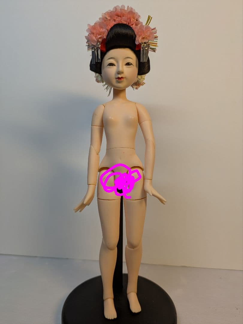手足稼働　胡粉ヘッド付ドール　芸者『真琴』1/6ドール、ドール本体とスタンドのみ