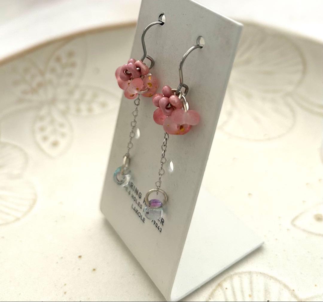 «962»♥️専用ページ♥️ローズピンクファルファーレ*グラデーションハートチェーン