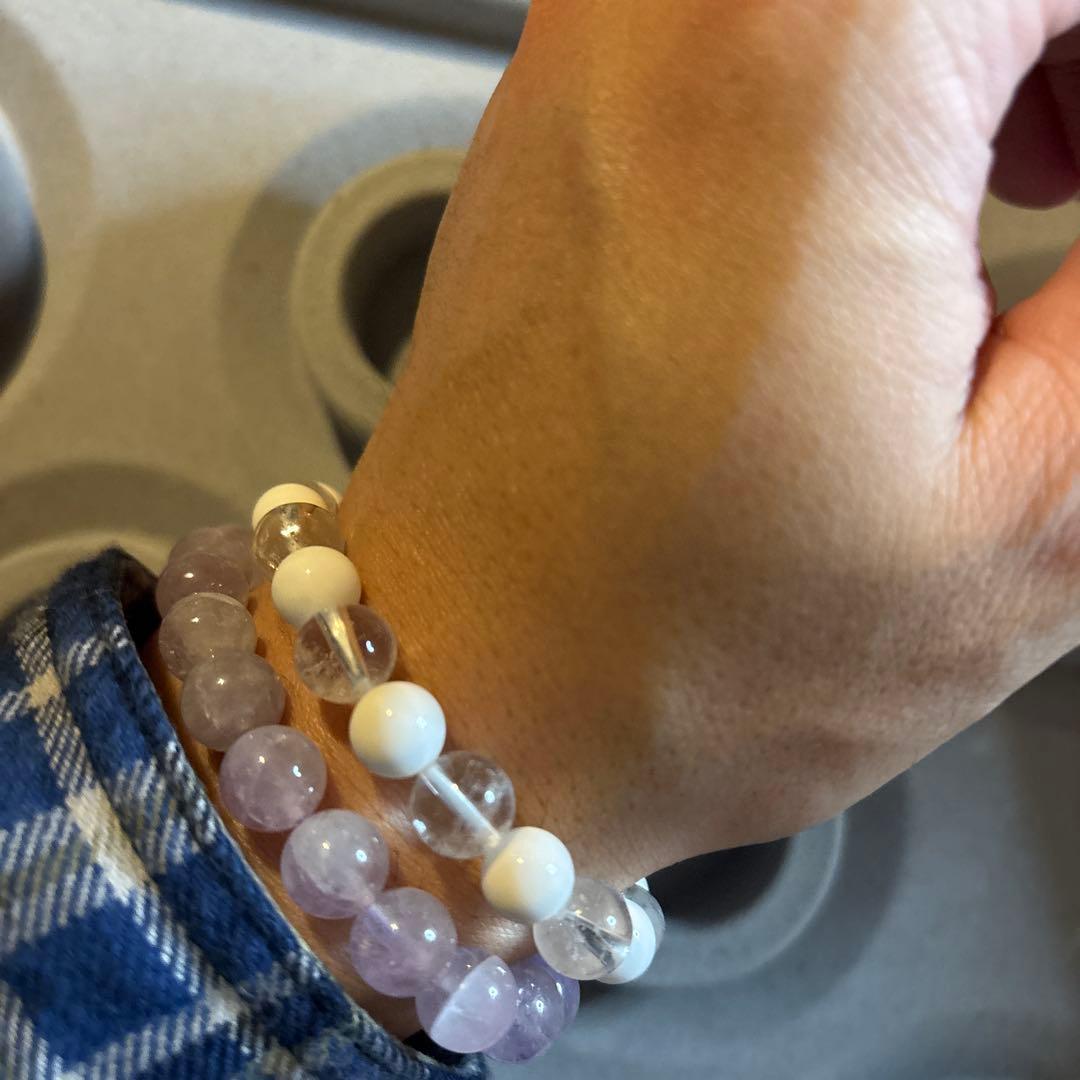 ホワイトオニキスとガーネッシュヒマール水晶！癒しとパワー！