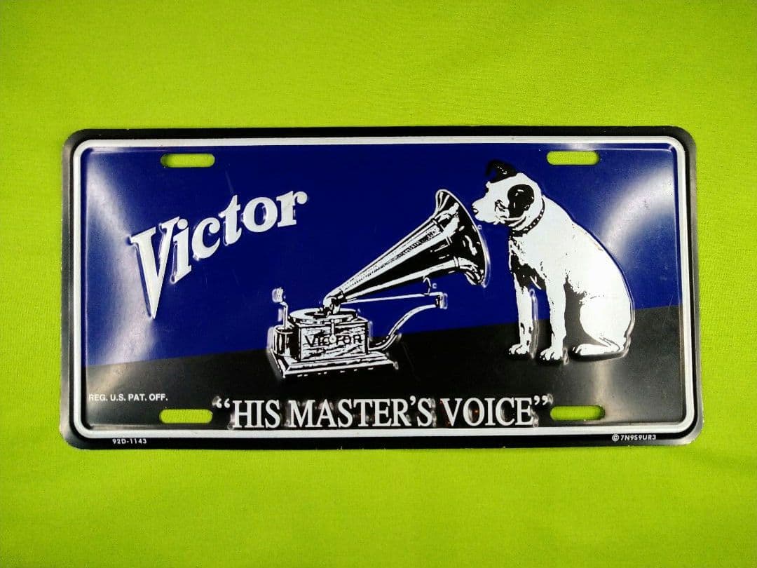 VICTORマスコット　ニッパー君　ブリキ看板付き