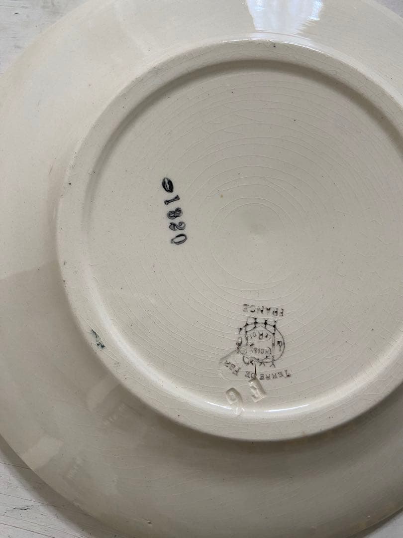 最終値下げフランスアンティークChoisyleRoiデザートプレート2枚セット①