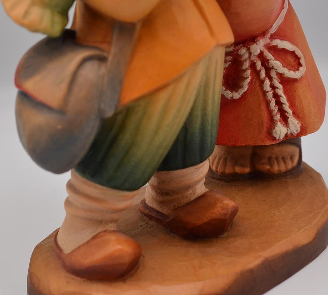 デュエット　アンリ　ANRI　フェランディス　木彫り人形　イタリア　14ｃｍ