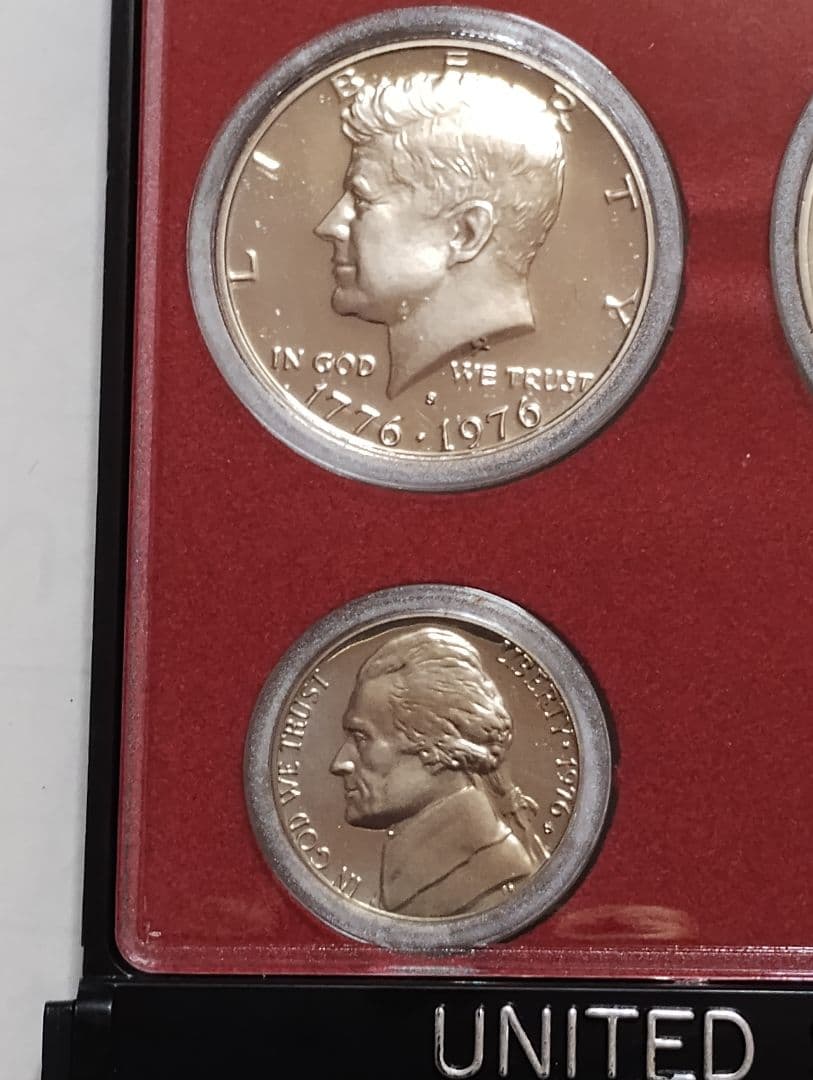 アメリカ建国200年記念・プルーフ貨幣セット。