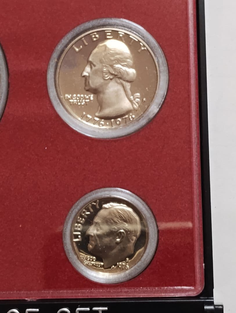 アメリカ建国200年記念・プルーフ貨幣セット。