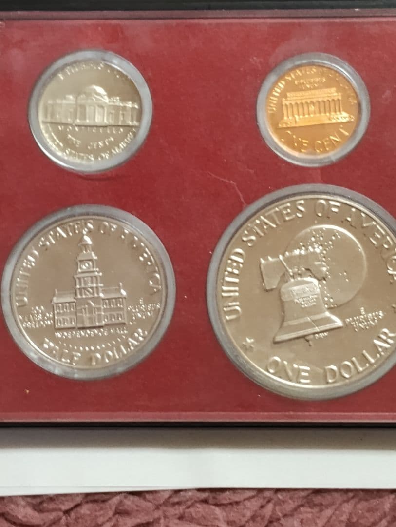 アメリカ建国200年記念・プルーフ貨幣セット。