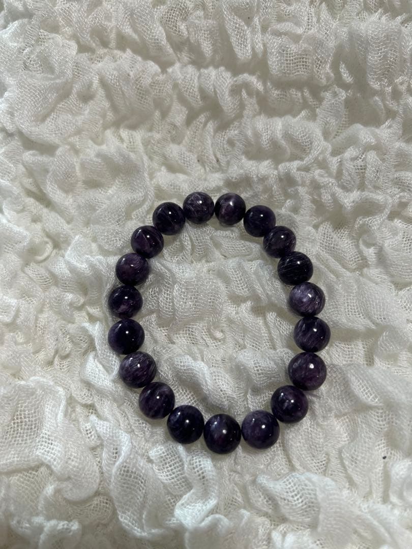 ラビットヘアピンク系ブレスとチャロアイトブレスのセット販売