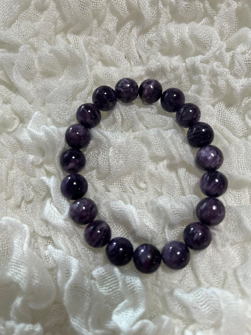 ラビットヘアピンク系ブレスとチャロアイトブレスのセット販売