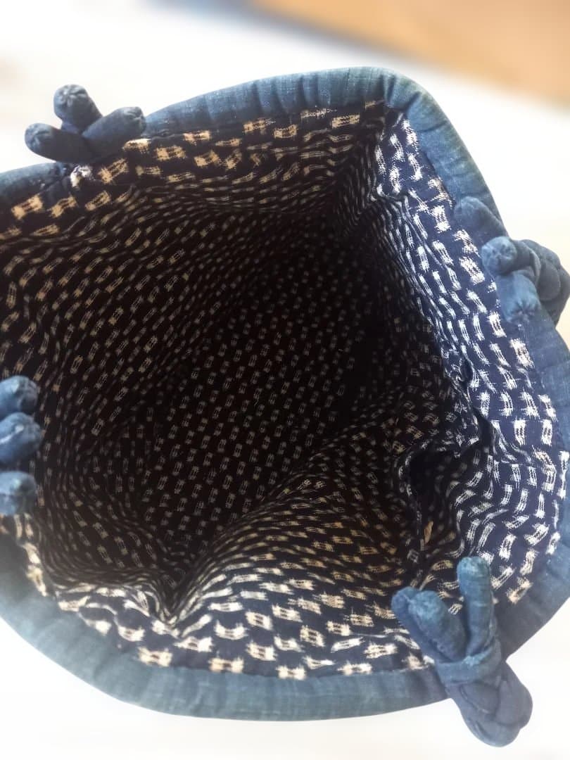 【一点もの】古布パッチワークで作った大きめトートバッグ