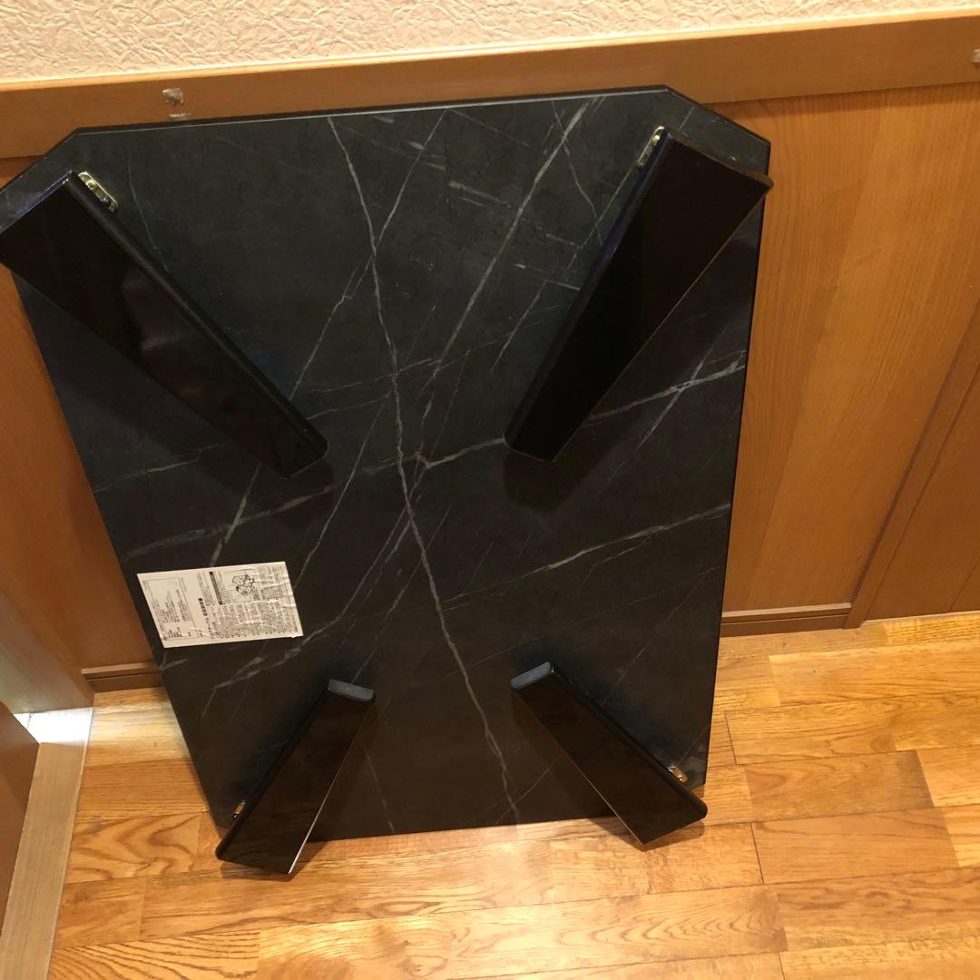 ちゃぶ台・折りたたみ・フロアーローテーブル　黒　90×60×33cm　埼玉幸手市