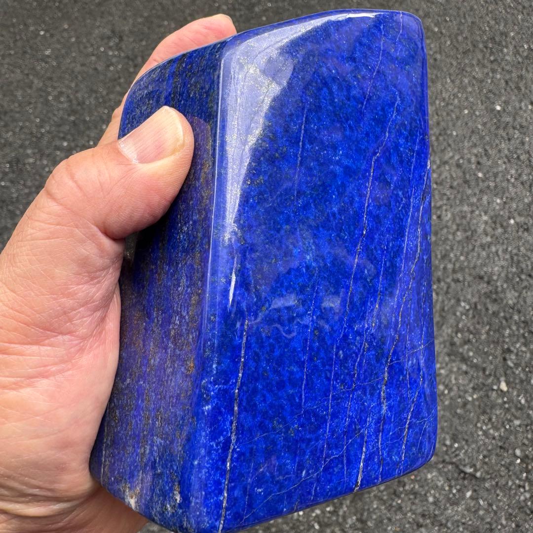 ☆ラピスラズリ☆5A☆引寄せ☆約1474gアフガニスタン産☆天然無着色☆木製台座