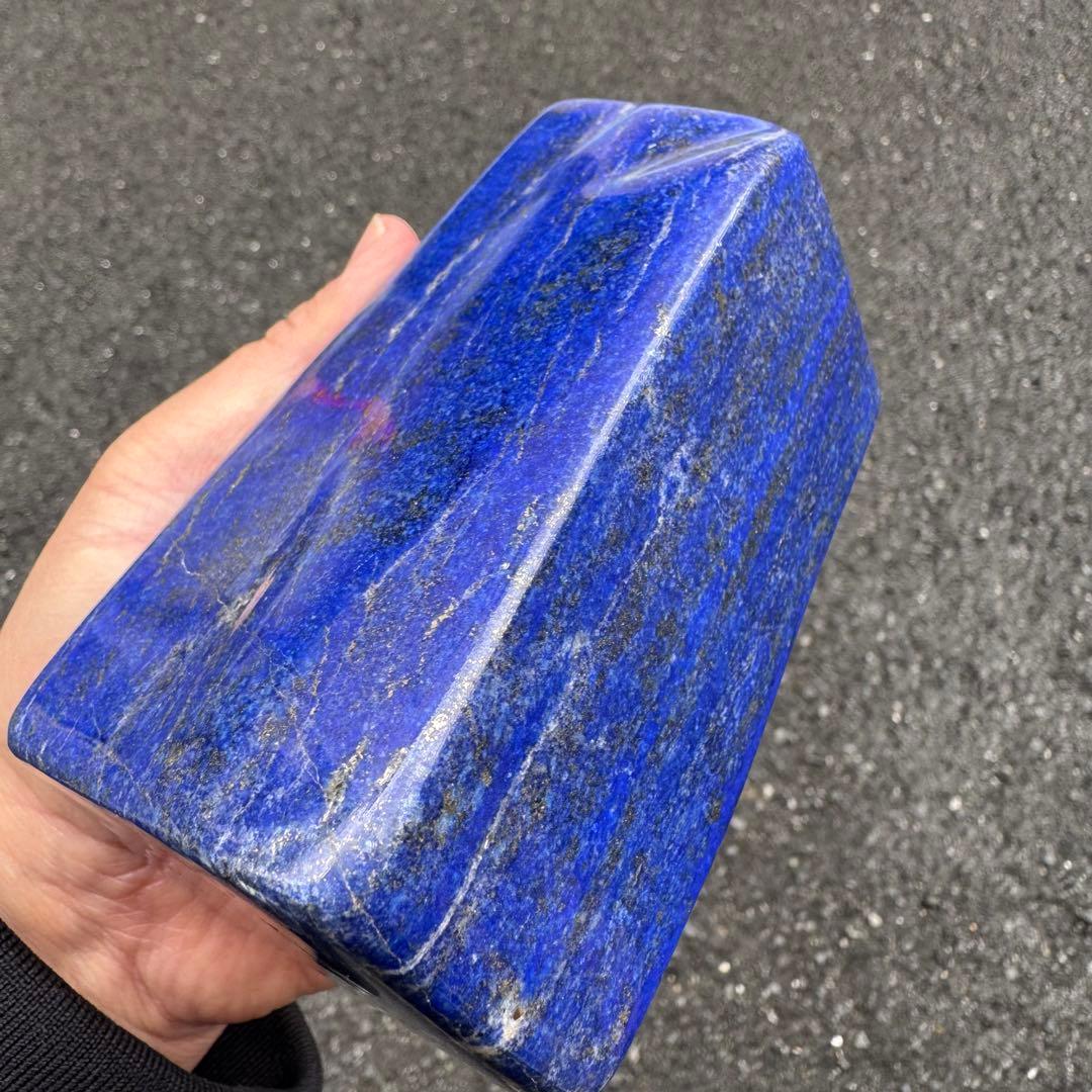 ☆ラピスラズリ☆5A☆引寄せ☆約1474gアフガニスタン産☆天然無着色☆木製台座