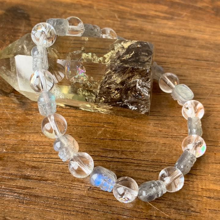 ヒマラヤ水晶＆ラブラドライト貔貅ブレスレット