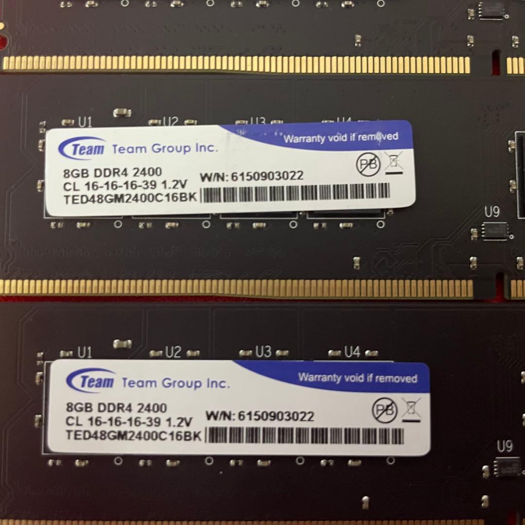 Team Group 32GB(8GB×4) DDR4 2400MHz メモリ