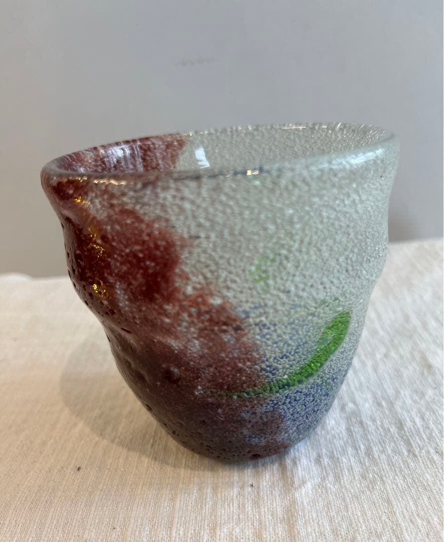 琉球ガラス　稲嶺盛吉　泡ガラス　ガラス工芸￼