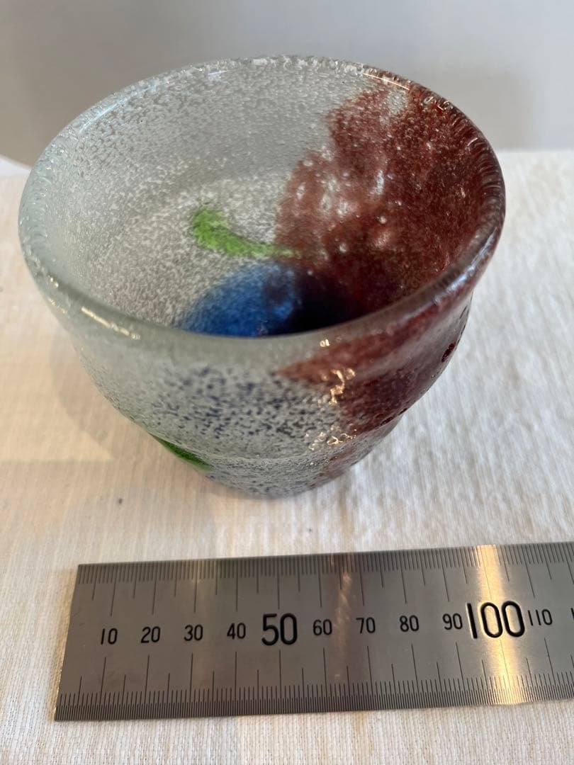 琉球ガラス　稲嶺盛吉　泡ガラス　ガラス工芸￼