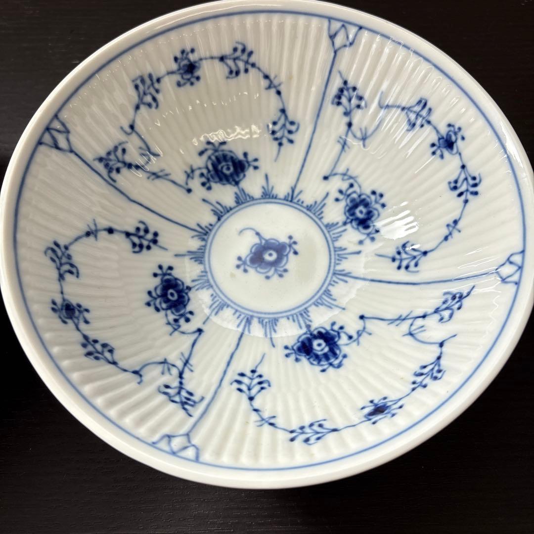 S589 青い花柄 陶器製浅皿 ロイヤルコペンハーゲン 小皿 2枚 290