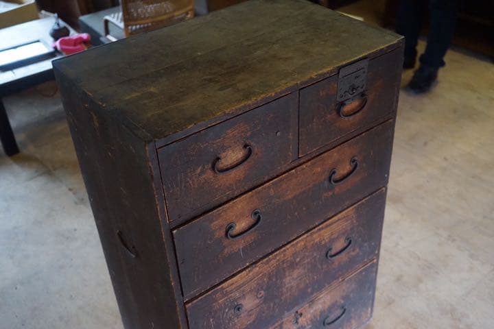 木製の箪笥 棚 古民具