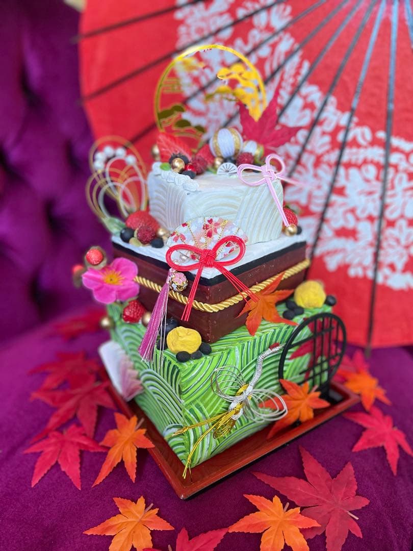 紅月風　和風3段ケーキ