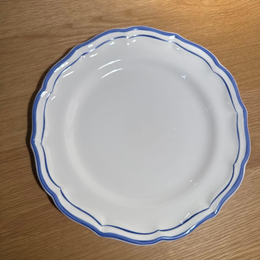 ジアン フィレブルー プレート 23cm ファイアンス焼き Gien フランス