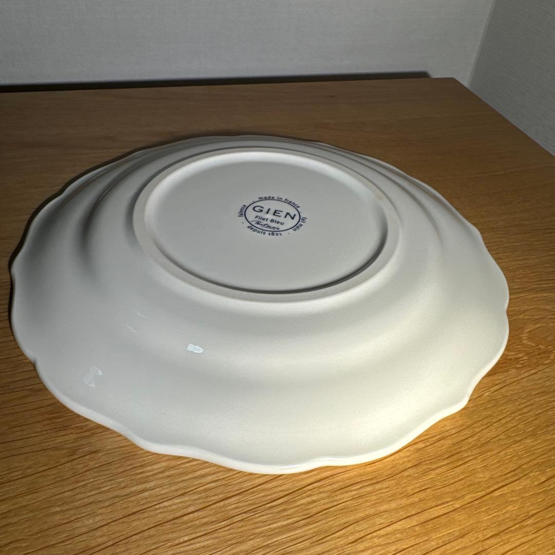ジアン フィレブルー プレート 23cm ファイアンス焼き Gien フランス