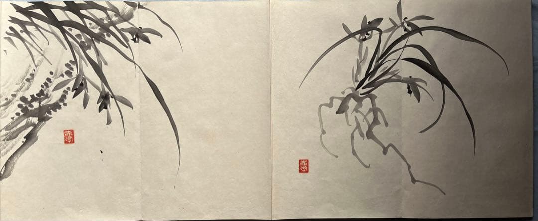 四君子帖 乙卯年（1 85 5年？19 15? ） 銘有り 絵22枚