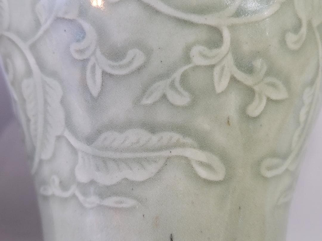 中国美術 青磁 花入 PR40