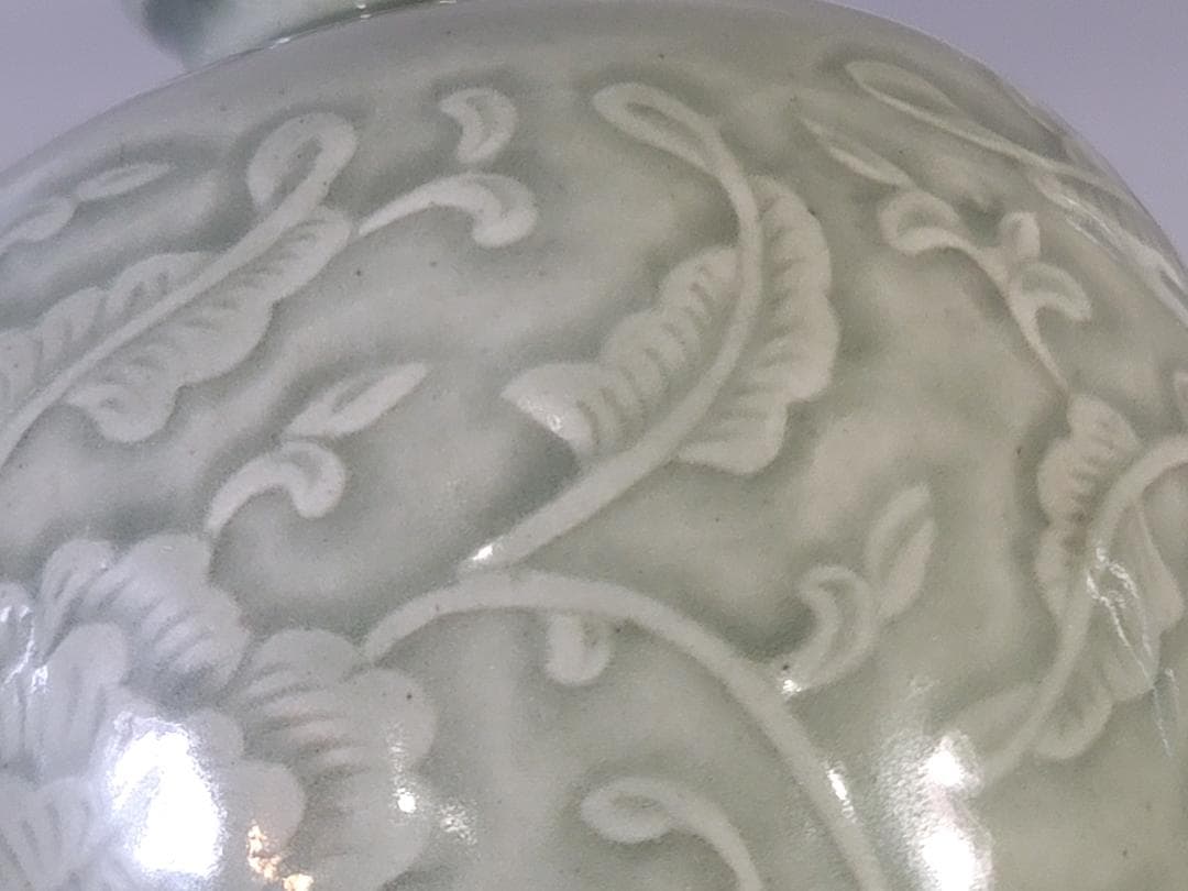 中国美術 青磁 花入 PR40