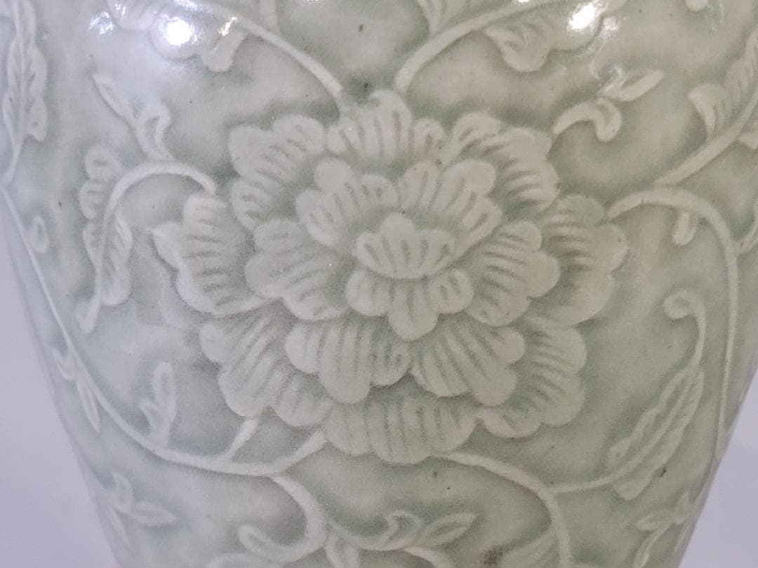 中国美術 青磁 花入 PR40