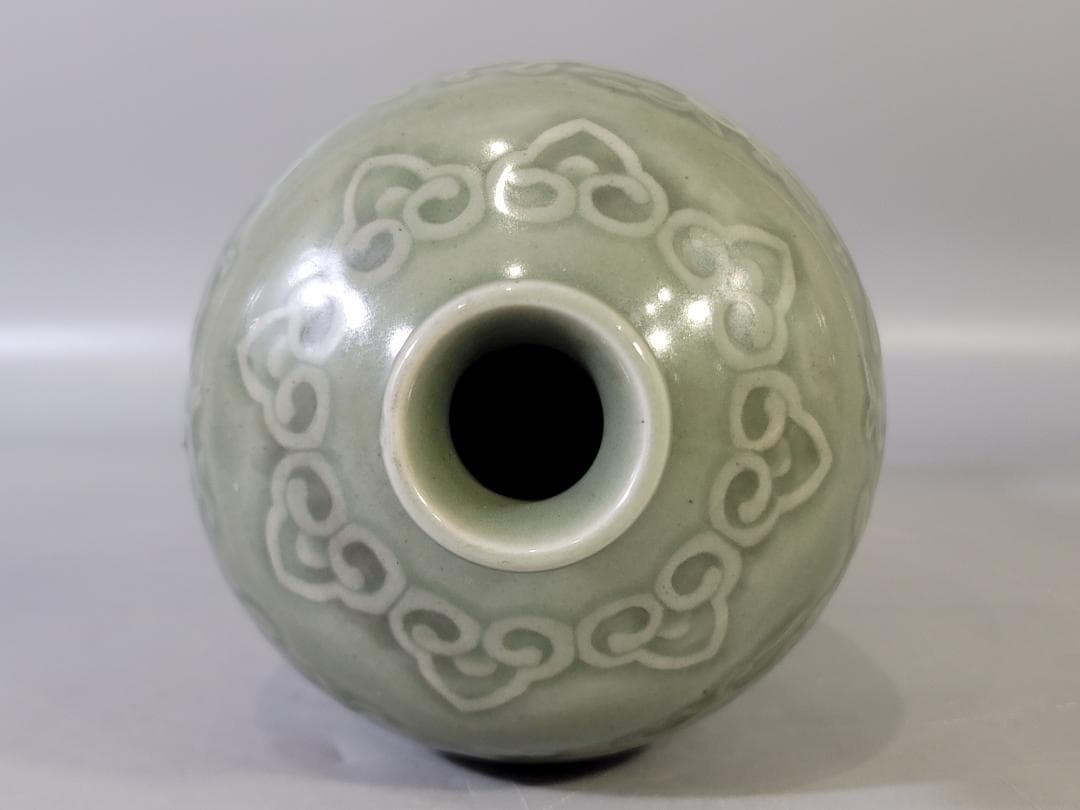 中国美術 青磁 花入 PR40