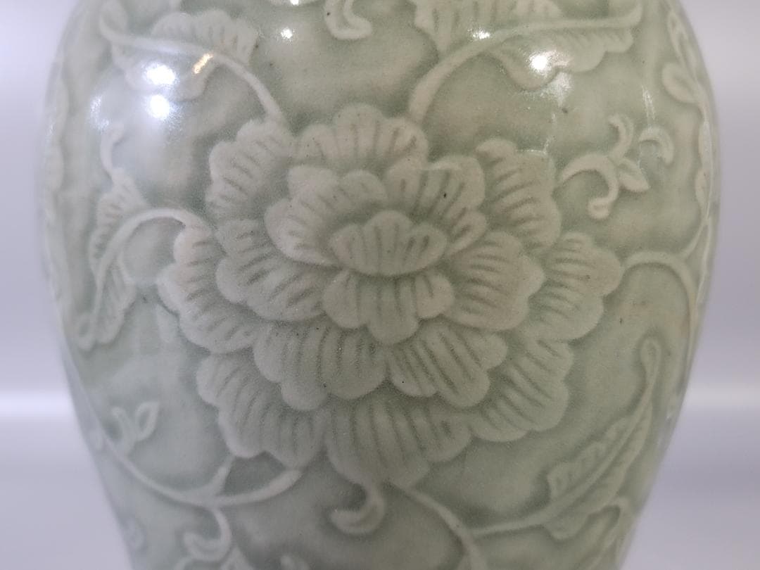 中国美術 青磁 花入 PR40