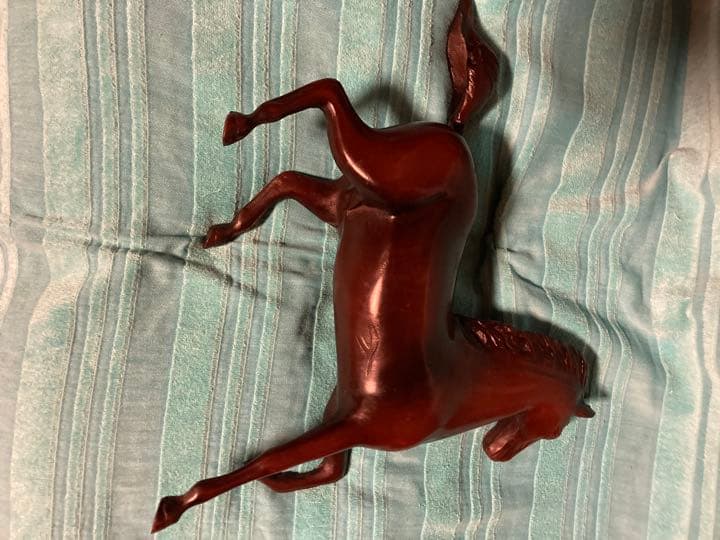 馬の置物鉄製永の刻印あり