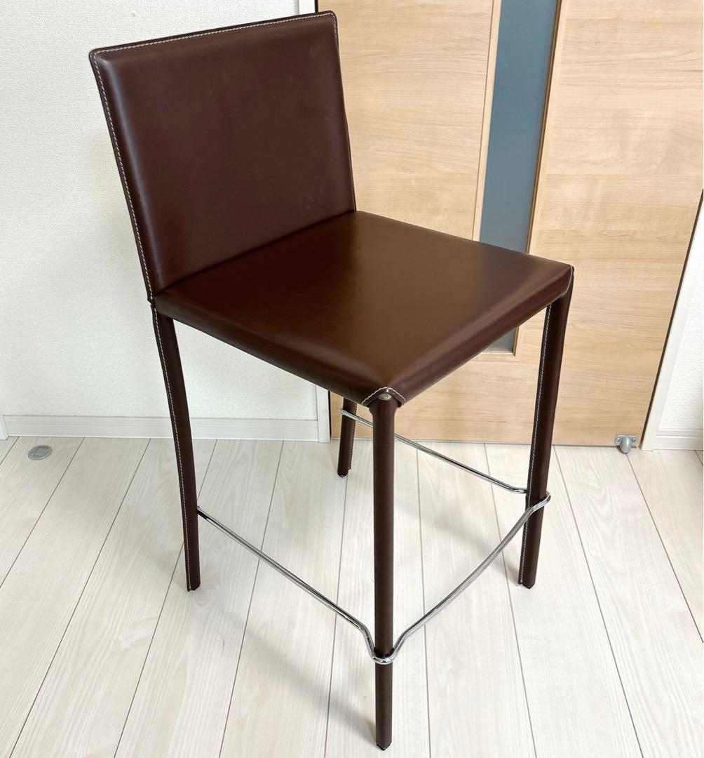 カリガリス カウンターチェア ハイチェア レザー イタリア製 ハイスツール