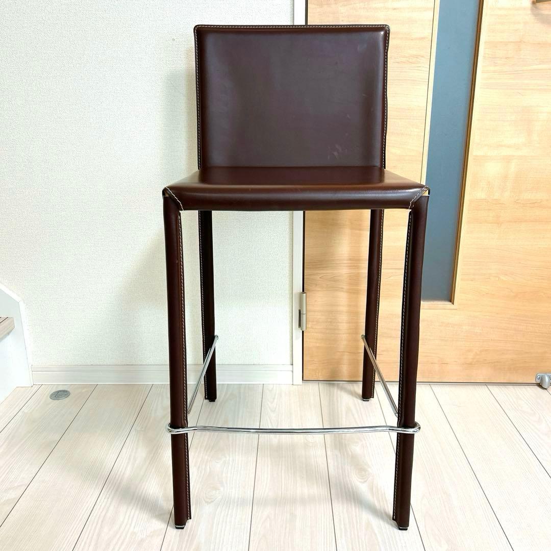 カリガリス カウンターチェア ハイチェア レザー イタリア製 ハイスツール