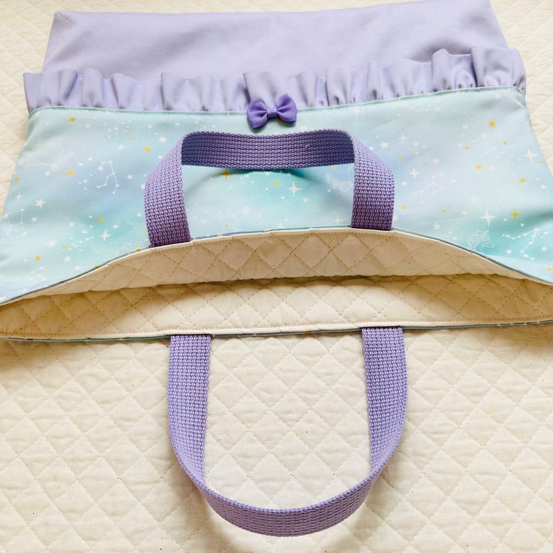 aka_eco様　ハンドメイド　レッスンバッグ　ユニコーン パープル　女の子