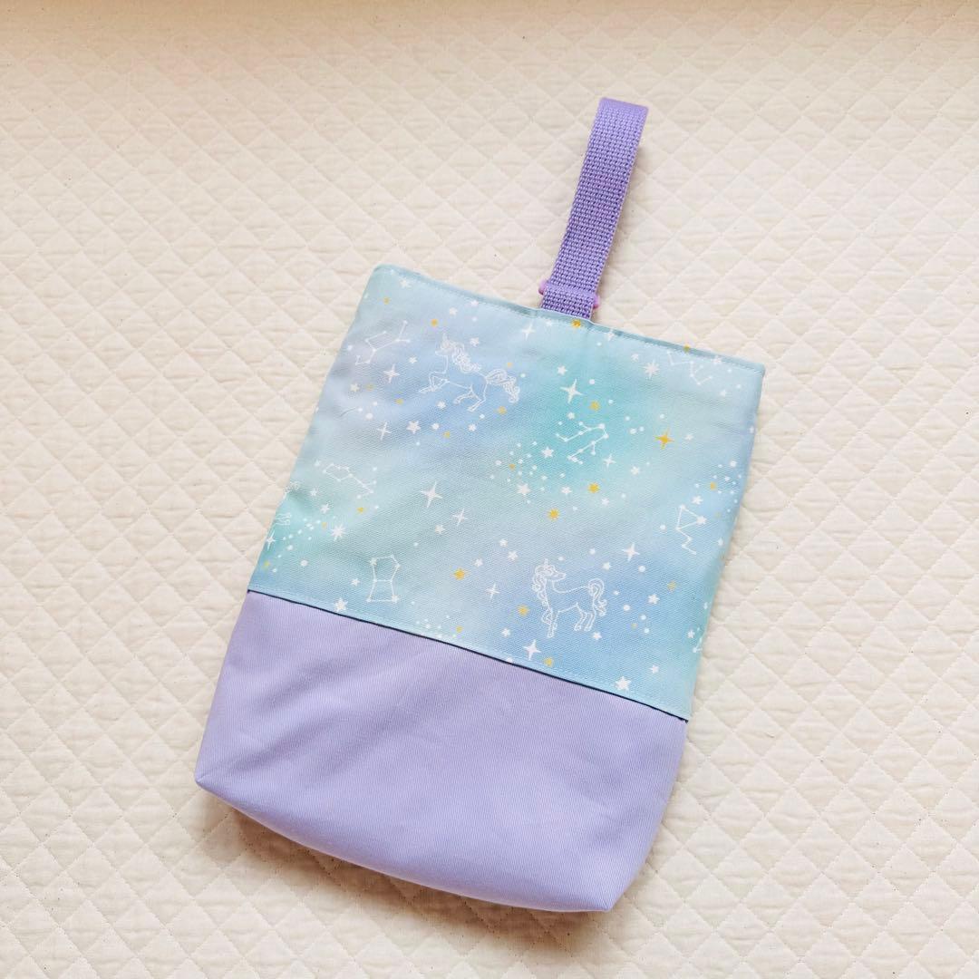 aka_eco様　ハンドメイド　レッスンバッグ　ユニコーン パープル　女の子