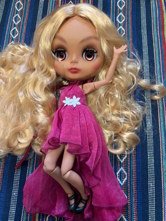 アイシードールカスタム♥ブロンド ふわふわロングパーマ