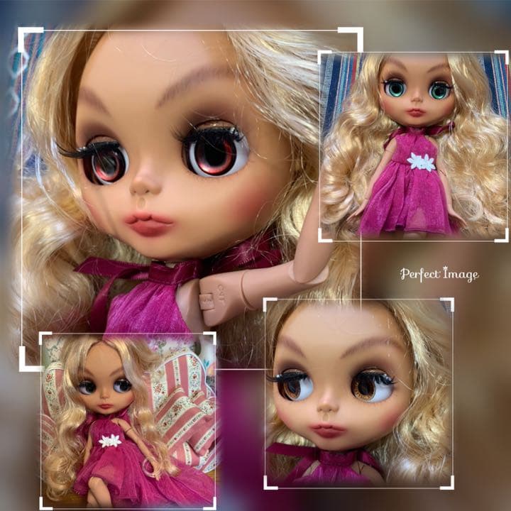 アイシードールカスタム♥ブロンド ふわふわロングパーマ