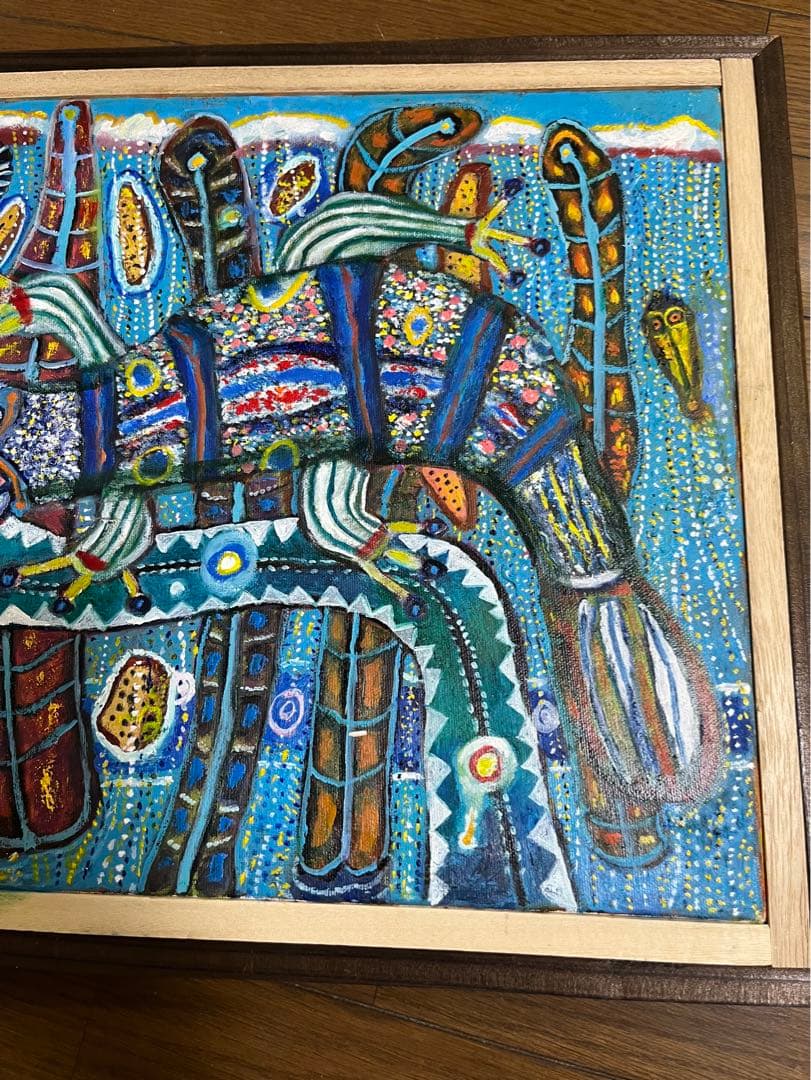 ④油絵　6号　とかげ