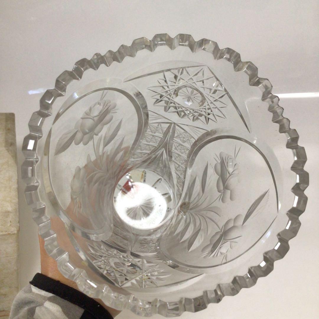 マイセン　クリスタル　LAUSITZER GLAS クリスタル花瓶　レトロ