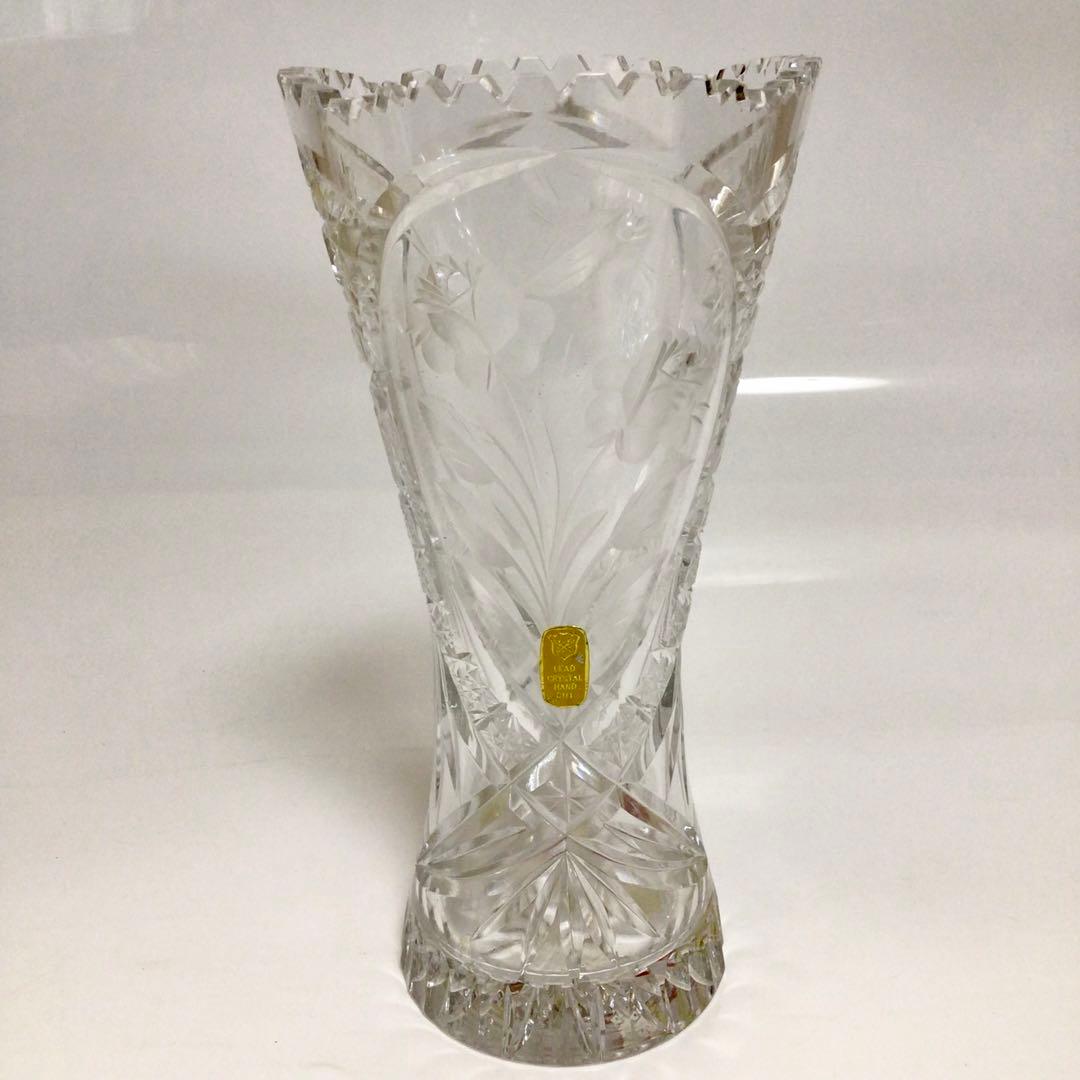 マイセン　クリスタル　LAUSITZER GLAS クリスタル花瓶　レトロ