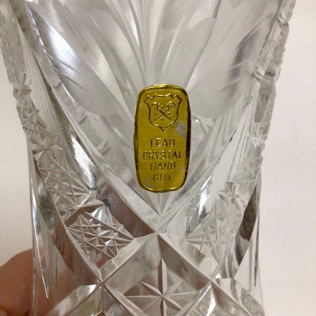 マイセン　クリスタル　LAUSITZER GLAS クリスタル花瓶　レトロ