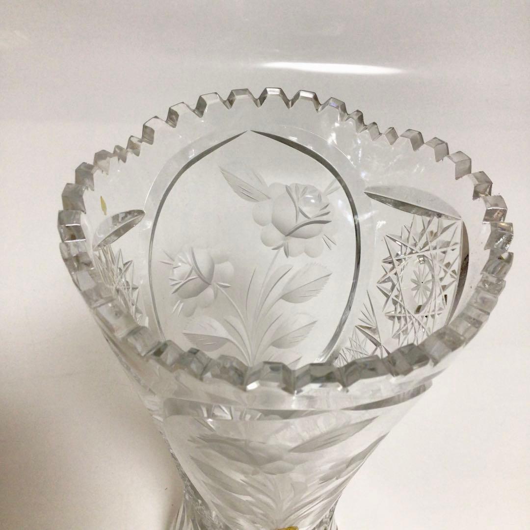 マイセン　クリスタル　LAUSITZER GLAS クリスタル花瓶　レトロ