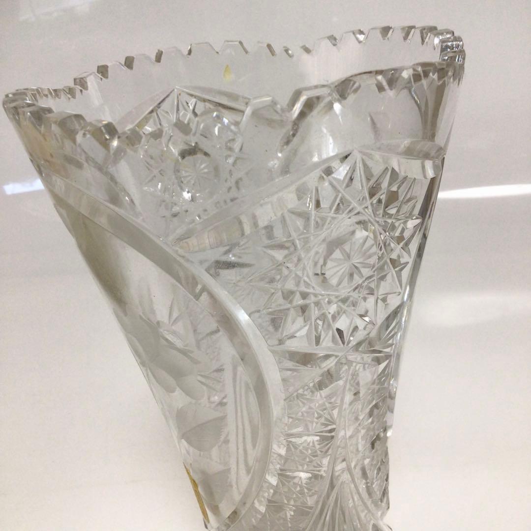 マイセン　クリスタル　LAUSITZER GLAS クリスタル花瓶　レトロ