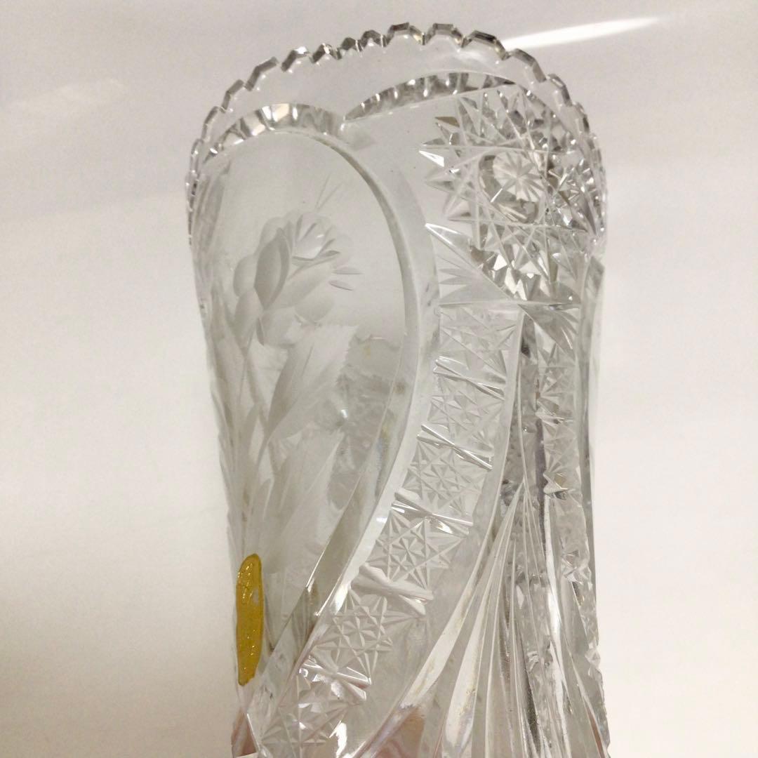 マイセン　クリスタル　LAUSITZER GLAS クリスタル花瓶　レトロ
