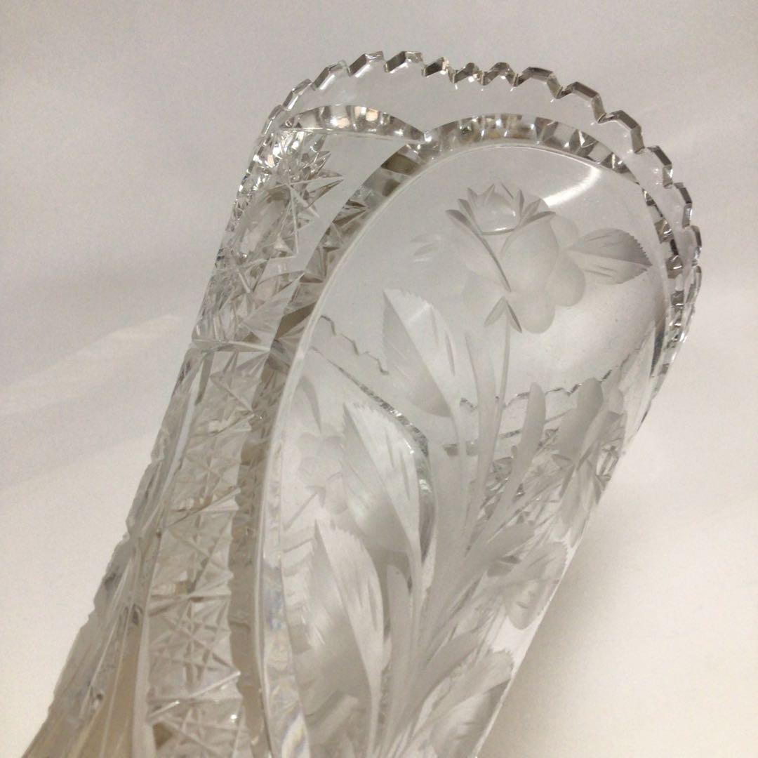 マイセン　クリスタル　LAUSITZER GLAS クリスタル花瓶　レトロ