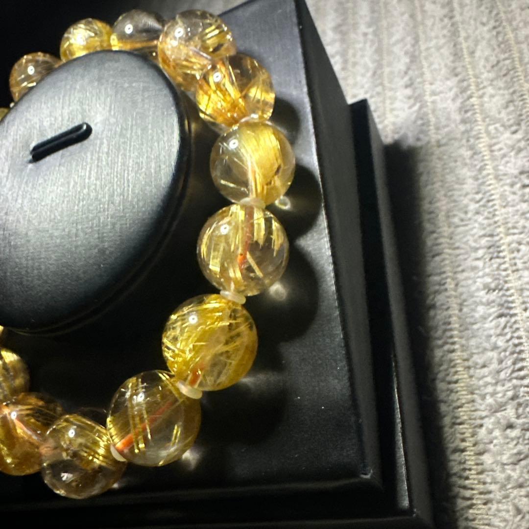 高品質　透明感抜群タイチンルチル大玉　天然石　パワーストーン