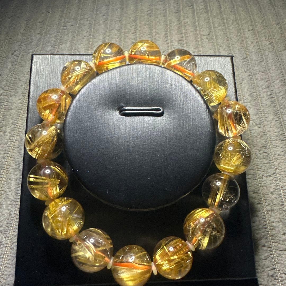 高品質　透明感抜群タイチンルチル大玉　天然石　パワーストーン